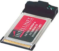 INTELLINET PCMCIA 10/100 NETWORK CARD, DONGLELESS