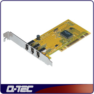QTEC FIREWIRE PCI CARD, 3PORTS. PN: 12882