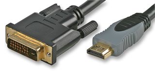 HDMI Male to DVI-D(24+1) Dual Link Male Gold Cable, 1M