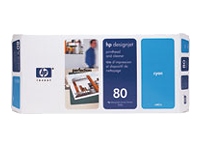 HEWLETT PACKARD C4821A CYAN  PRINTHEAD AND PRINTHEAD CLEANER (NO.80)  FOR 1050C, 1055CM