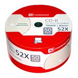 MIRROR CD-R 52x 80Mins, pack 50 white top printable