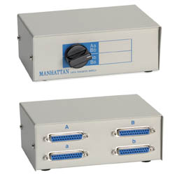 MANHATTAN 1-3   25WAY  PARALLEL MANUAL  DATA SWITCH 