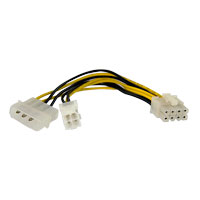 STARTECH 6" 4PIN to 8PIN EPS Power with LP4 Cable Adapter - F/M