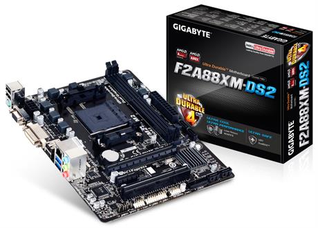 GIGABYTE F2A88XM-DS2 FM2+ MICRO ATX MAINBOARD - RETAIL PACK