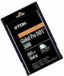 TDK GLOBAL PRO ISDN 3600 - INTERNATIONAL 128KBPS ISDN/33.6KBPS MODEM/GSM-READY PC CARD. (5060467290111)