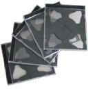 DOUBLE JEWEL CD/DVD CASES, black - pack of 25