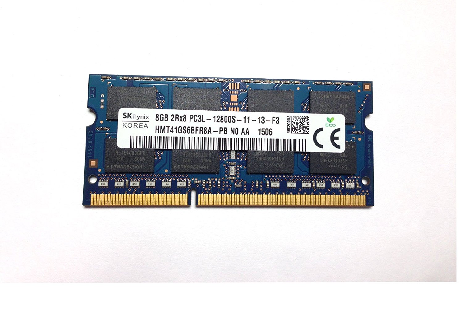 SK HYNIX 8GB 2RX8 PC3L-12800S 1600mhz Laptop RAM MEMORY HMT41GS6BFR8A-PB