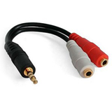 STARTECH 6in Headphone Jack Y splitter cable