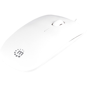 MANHATTAN SILOUETTE OPTICAL USB MOUSE, WHITE