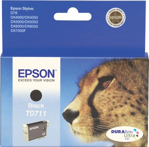EPSON T0711 BLACK CARTRIDGE FOR EPSON  D78,  DX4000,  DX4050, DX5000...
