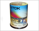 TDK DVD-R PACK 100, TUB 16xSpeed (PRINTABLE white top)