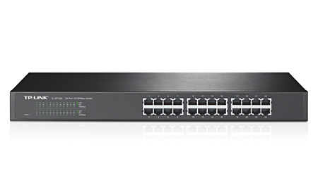 TP-LINK 24-PORT 10/100 FAST ETHERNET SWITCH, RACKMOUNTABLE